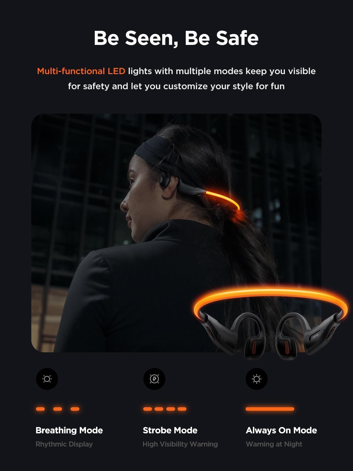 HAKII Mild 2 Open Ear Headphones, IPX5 Working Headphone with 180° Extremely-Vivid... - Image 8