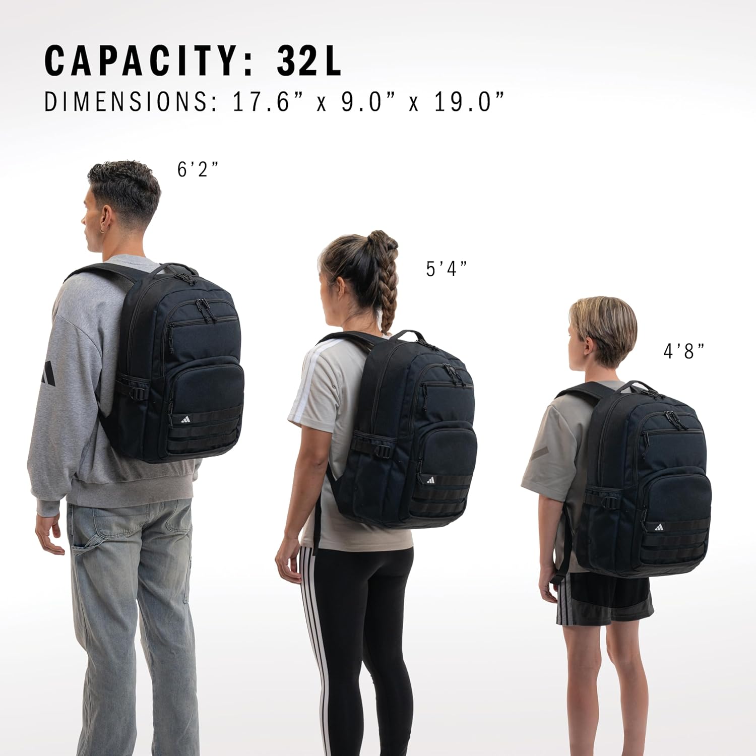 adidas Interval Backpack – Daypack for Journey Sports activities Gymnasium Work College, 32L - Image 6
