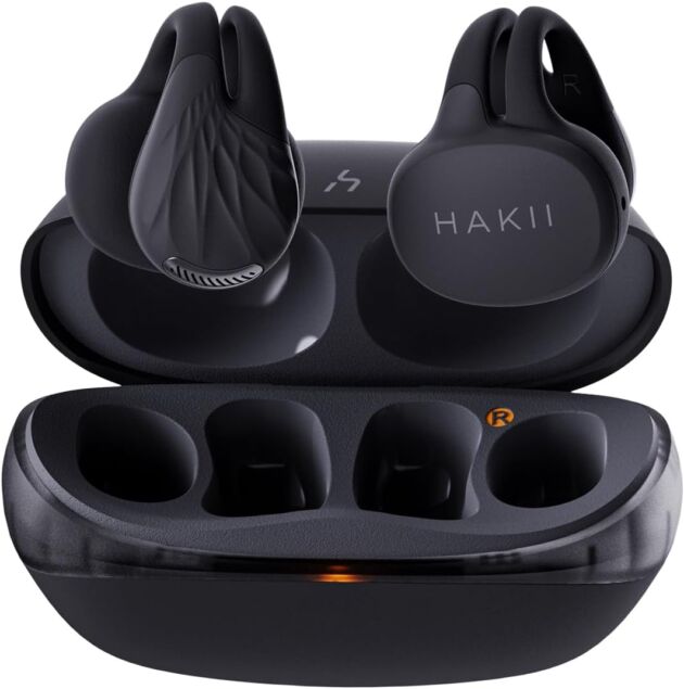 HAKII Open Ear Wi-fi Earbuds, Bluetooth 5.4 Ergonomic Clip on Bluetooth Earbu...