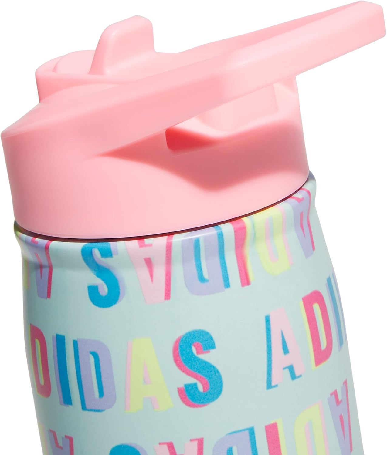 adidas Stainless Metal Steel Water Bottle 20 oz (600 mL) Straw Lid - Image 3