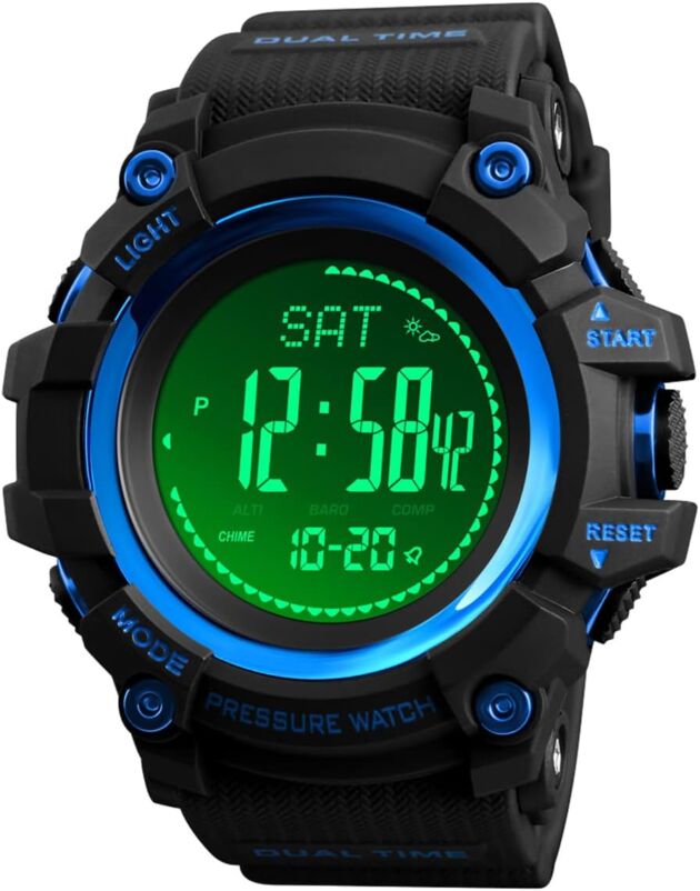Watch Compass, Altimeter Barometer Thermometer Temperature, Pedometer, Army ...