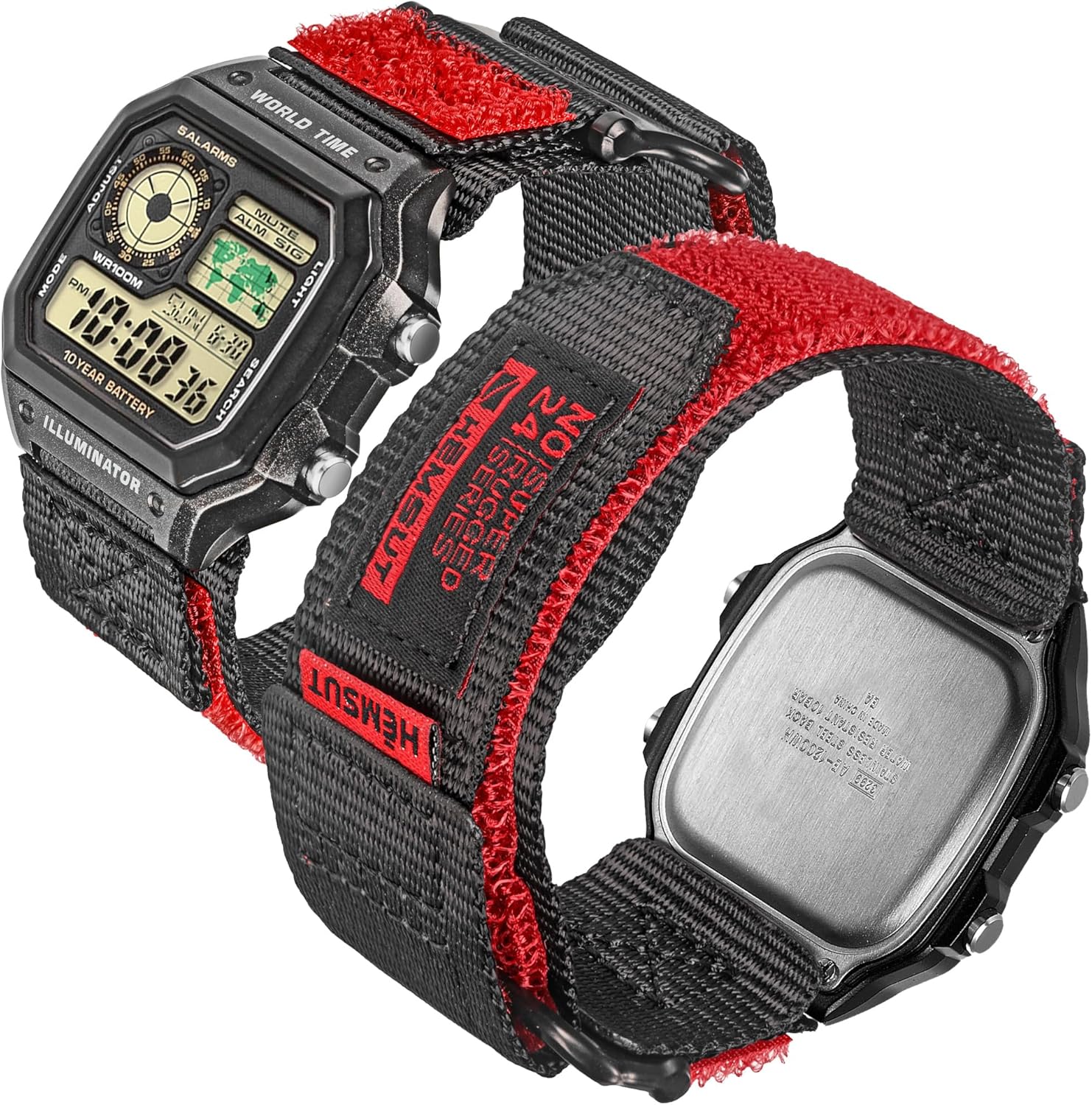 18mm Sturdy Nylon Watch Band Appropriate with CASIO DW-H5600, AE-1000W, AE-1100W...