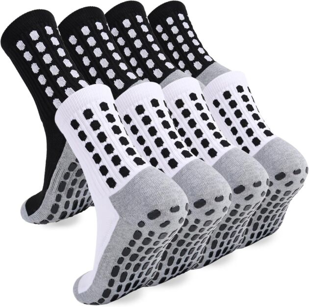 2/4/6 Pairs Males's Soccer Socks Grip Pads Non Slip Soccer Baseball Soccer Socks...