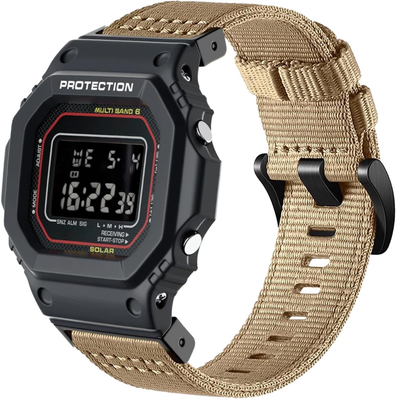 Abanen Rugged Nylon Watch Band for Casio gshock DW-5600/8900, Adjustable Sports activities ... - Image 2