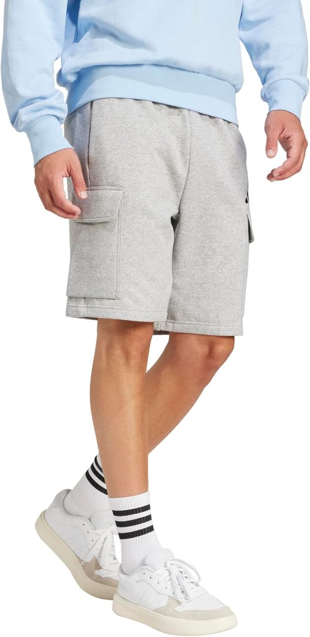 Adidas Mens Necessities Really feel Cozy Fleece 10-inch Cargo Shorts
