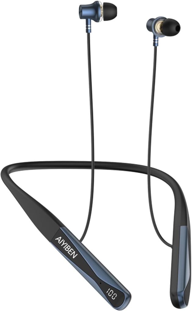 Round The Neck Headphones, V6.0 LED Energy Show, 35 Hours Playtime, Neck in-E...