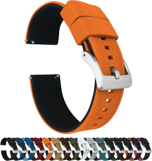 BARTON Elite Silicone Watch Bands - Fast Launch - Select Strap Shade & Buckle ...