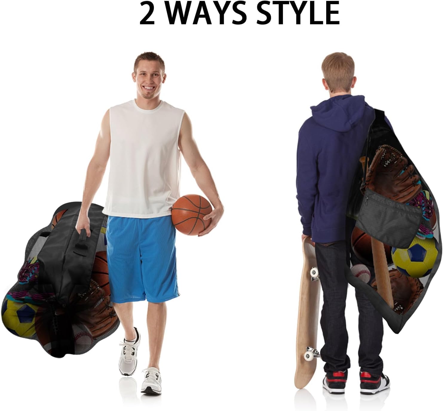 BROTOU 40" x 30" Additional Massive Sports activities Ball Bag, Improve Thicken Ball Luggage for Coac... - Image 2