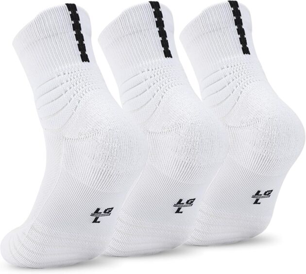 Basketball Socks for Males & Boys, Cushioned Athletic Sports activities Crew Socks for Youth ...