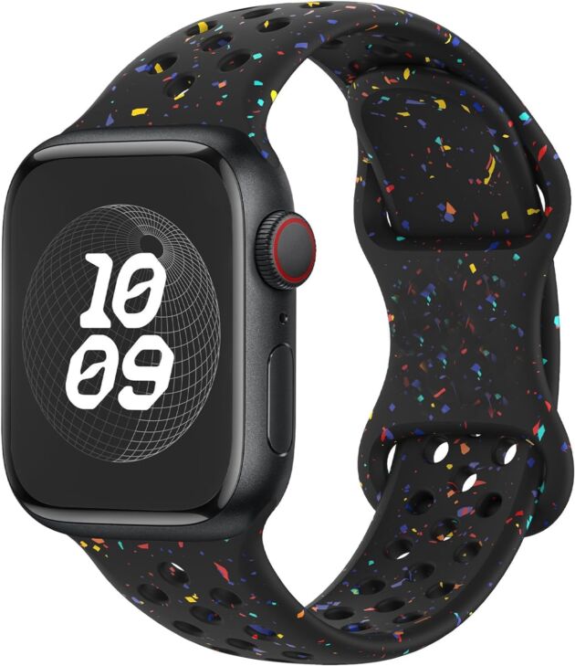 Breathable Sport Silicone Band Appropriate with Apple Watch Bands 40mm 38mm 44mm ...