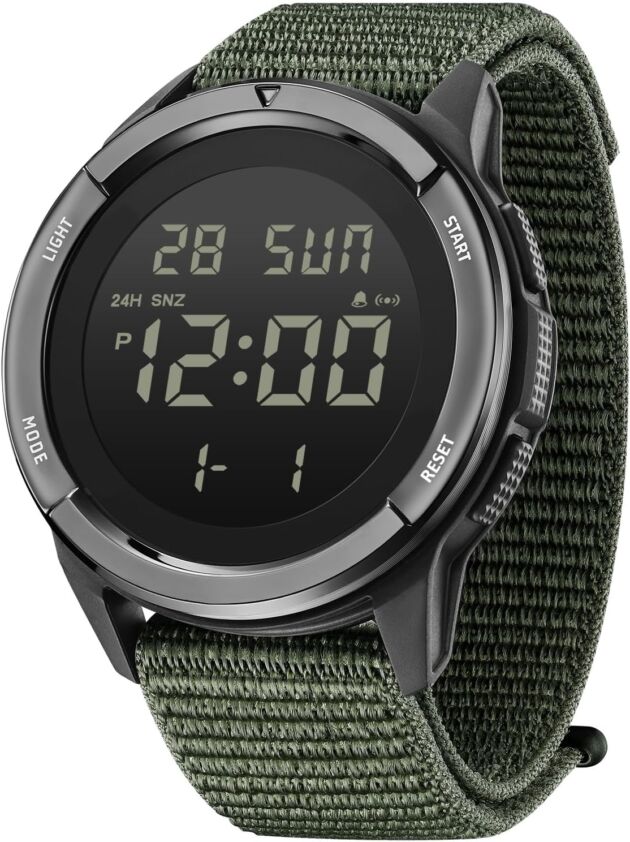 CakCity Digital Watch Navy Watches for Males Black Tactical Sports activities Waterproof ...