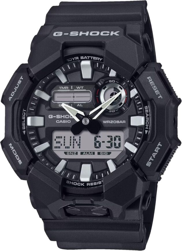 Casio G-Shock Analog-Digital Black Resin Watch 10 Yr Battery GA010-1A