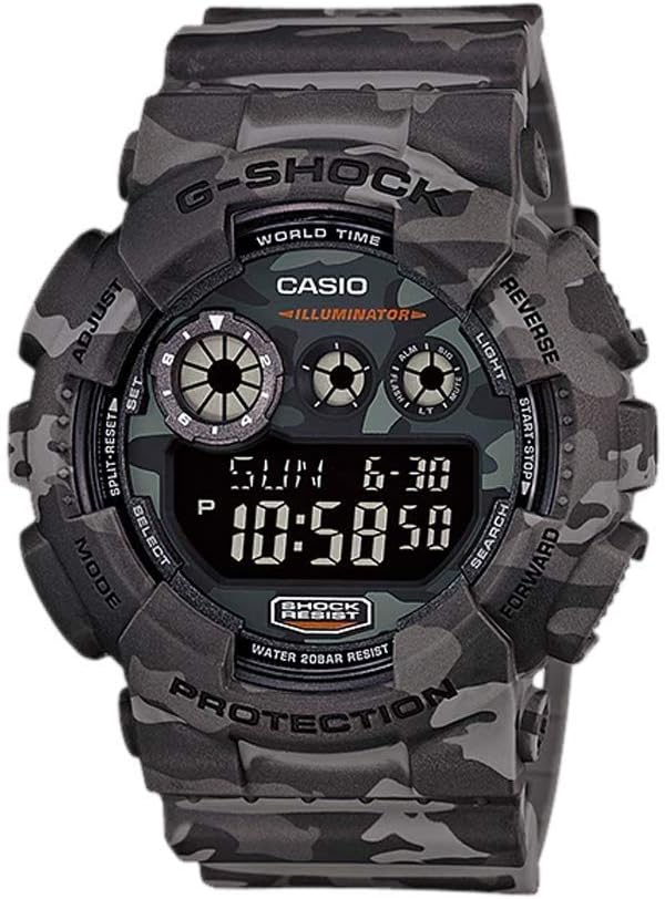 Casio G Shock Males's GD-120CM-8CR G-Shock Digital Show Quartz Gray Watch