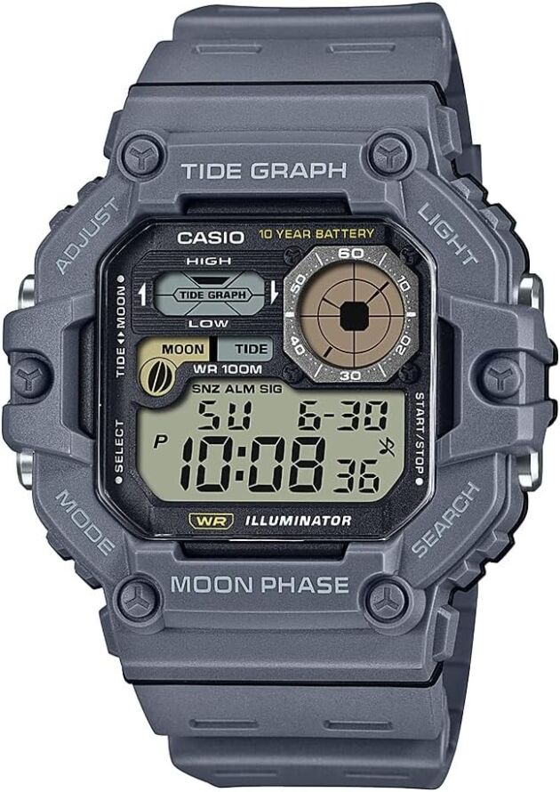 Casio Illuminator Tide Graph Moon Section 10-Yr Battery Digital Watch