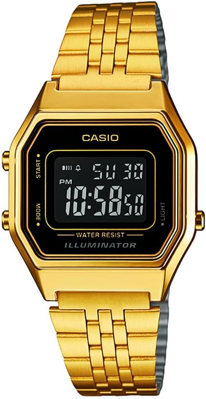 Casio Women LA680WGA-1B Gold Metallic Quartz Watch