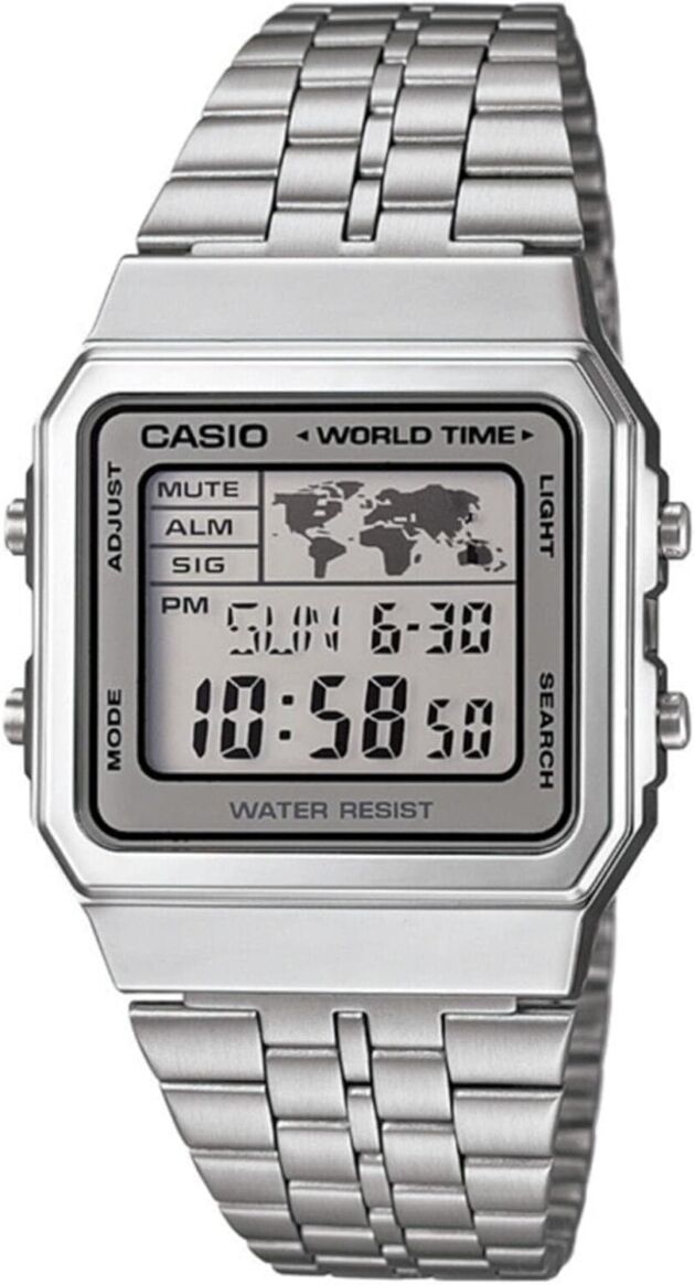 Casio Males's A500WA-7 Basic Digital Show Quartz Silver Watch