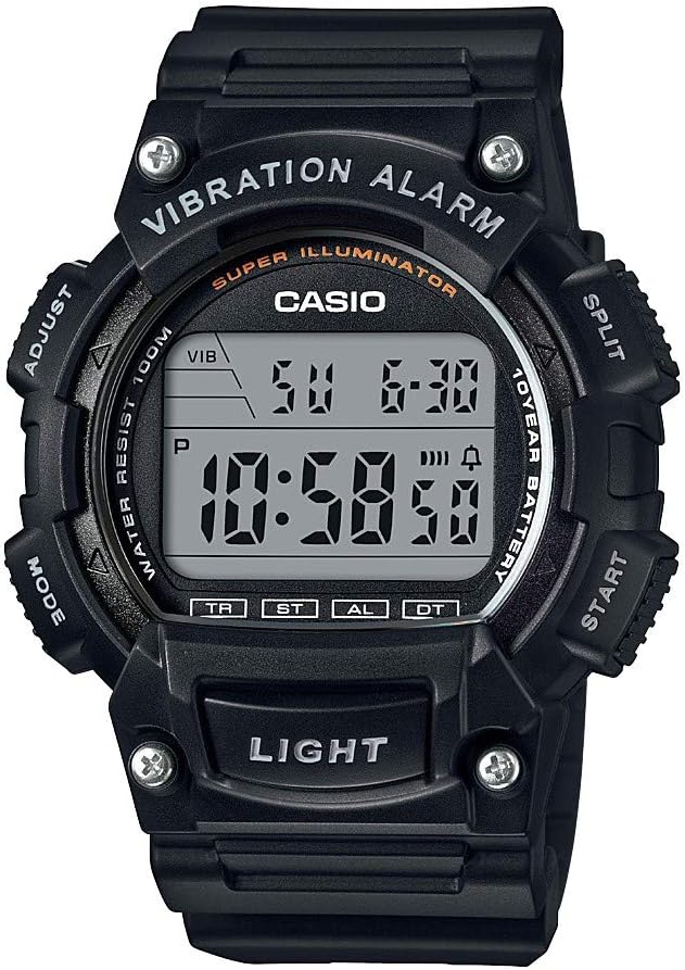 Casio W736H Sequence | Males’s Digital Watch | 1/100 SEC Stopwatch | Countdown Timer...