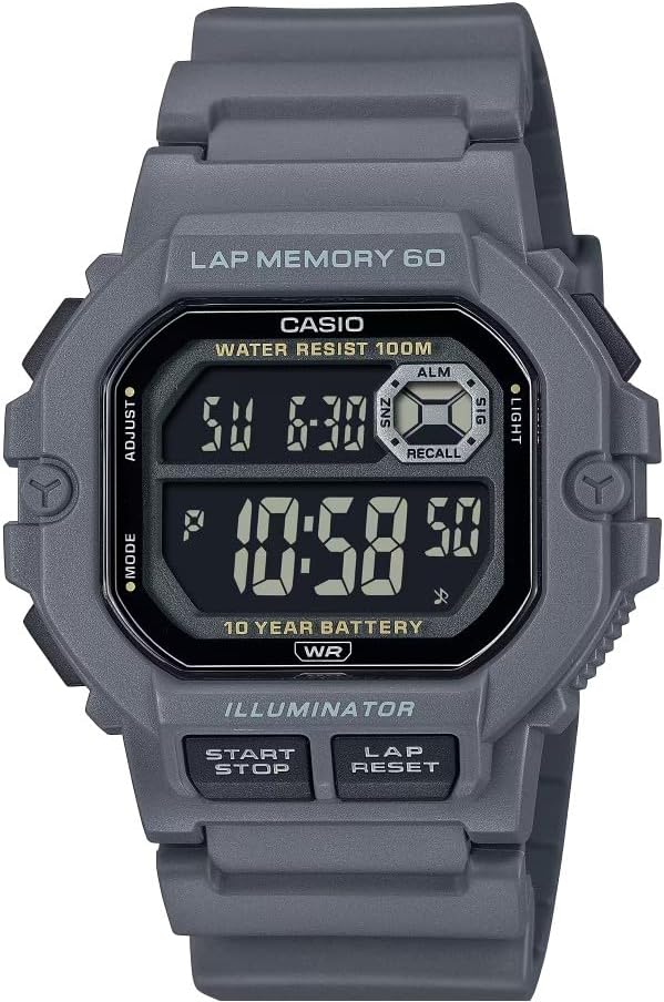 Casio WS-1400H Sequence | Black | Lap Reminiscence 60