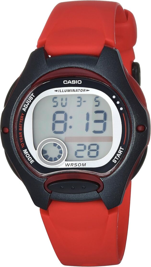 Casio Ladies's LW-200-4AVCF Traditional Digital Show Quartz Crimson Watch