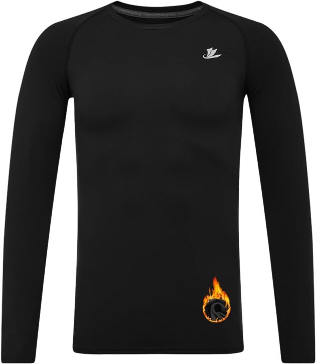 DEVOROPA Youth Boys Compression Thermal Shirt Lengthy Sleeve Youngsters Fleece Baselayer ...