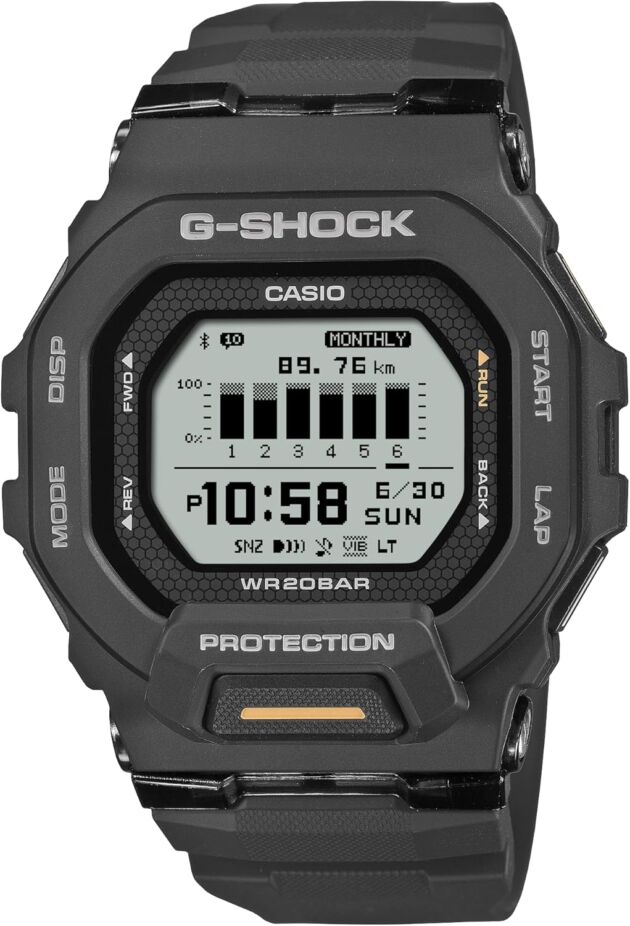 G-Shock Casio G-Squad Transfer Digital Black Resin Strap Health Watch 48.4mm - GBD2...