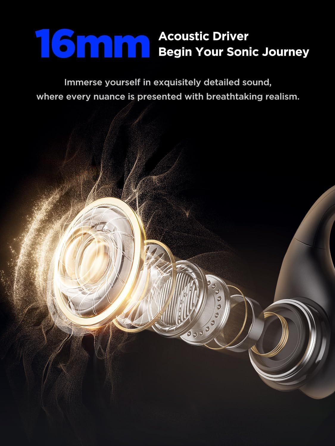 HAKII Mild 2 Open Ear Headphones, IPX5 Working Headphone with 180° Extremely-Vivid... - Image 2