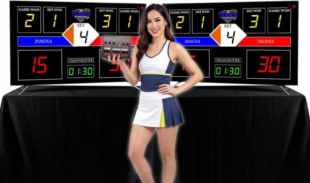 Innovatronix Tennis Scoreboard V2 - Controller with 10 Meters / 32.8 Toes, 1 Met...