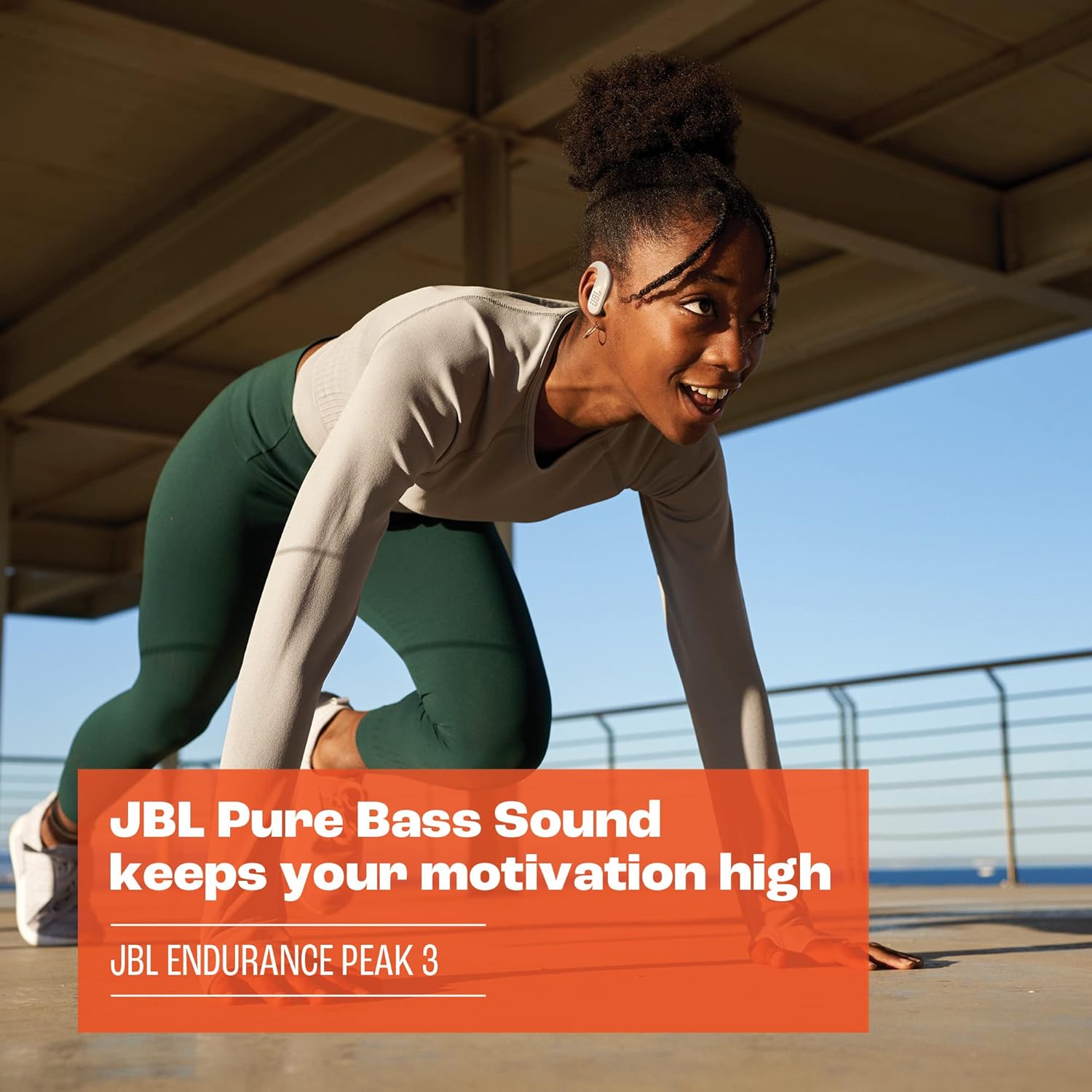 JBL Endurance Peak 3 Mud and Waterproof True Wi-fi Lively Earbuds - Black (R... - Image 2
