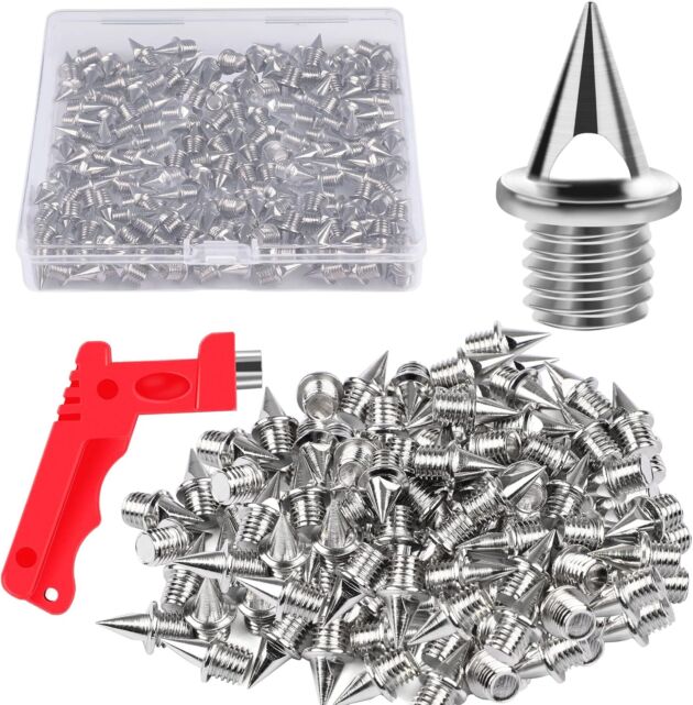 JULMELON 120PCS 1/4inch Stainless Metal Observe and Cross Nation Spikes Golf Shoe...