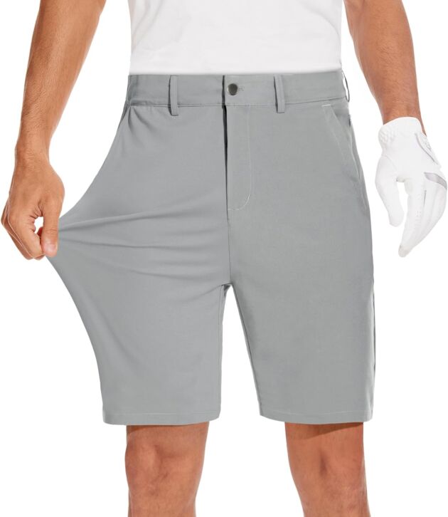 JWM Mens 7"/9" Stretch Golf Shorts - Light-weight Hybrid Informal Gown Work Flat F...
