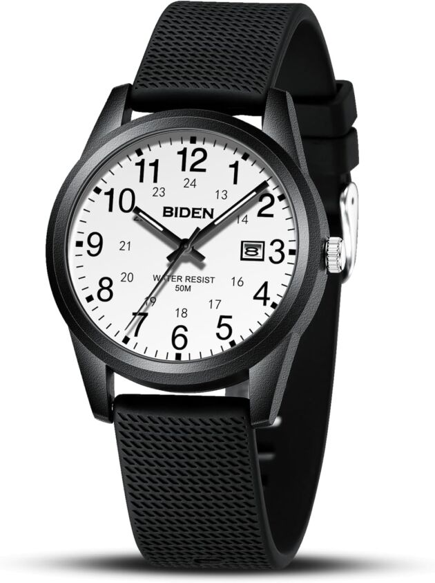 LN LENQIN Mens Watches Analog Quartz Sports activities Unisex 30M Waterproof Nurse Watch fo...