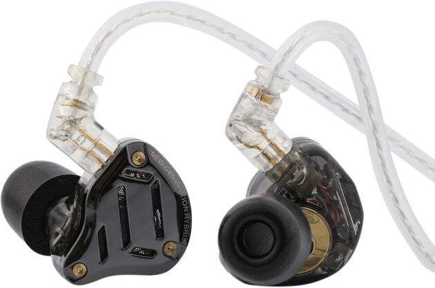 Linsoul KZ ZS10 PRO 2 In Ear Monitor IEM, 1DD+4BA Hybrid Wired Earbuds, with 4-L...