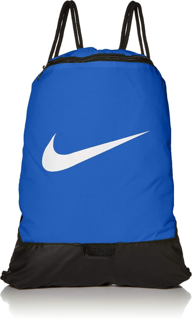 Nike Brasilia Coaching Gymsack, Drawstring Backpack with Zipper Pocket and Reinf...