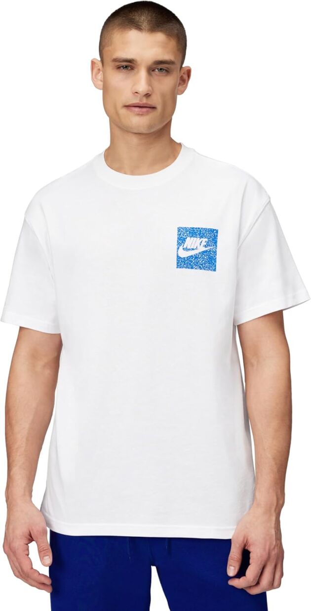 Nike Males's Basketball Rubber Ball Graphic T-Shirt