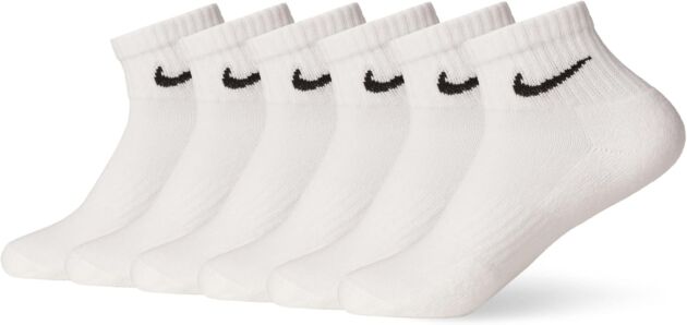 Nike Unisex Grownup On a regular basis Cushioned Coaching Ankle Socks (6-Pack)
