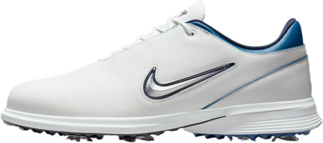 Nike Victory Tour 4 Golf Sneakers (Summit White/Court docket Blue/Metallic Silver)