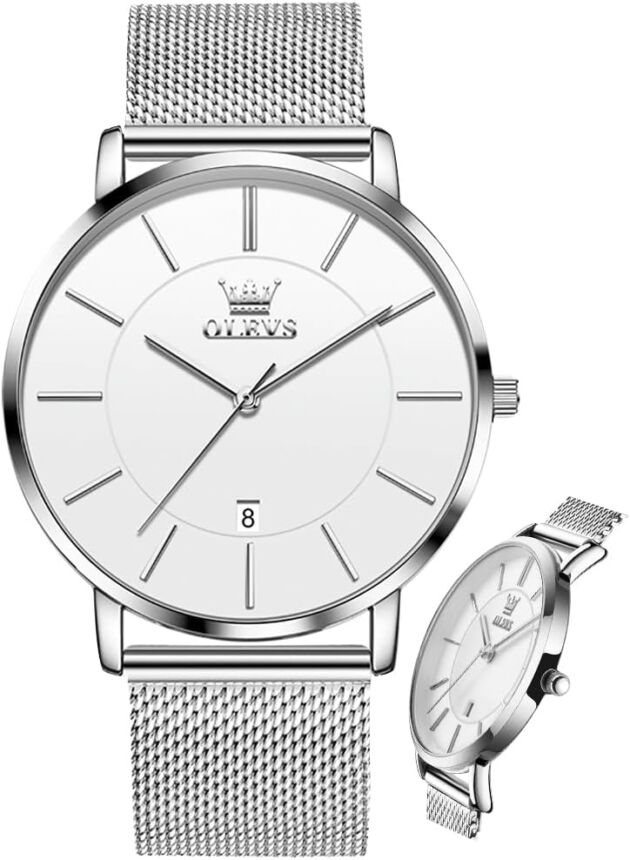 OLEVS Mens Watches Minimalist Extremely Skinny Vogue Informal Analog Quartz Date Watch...