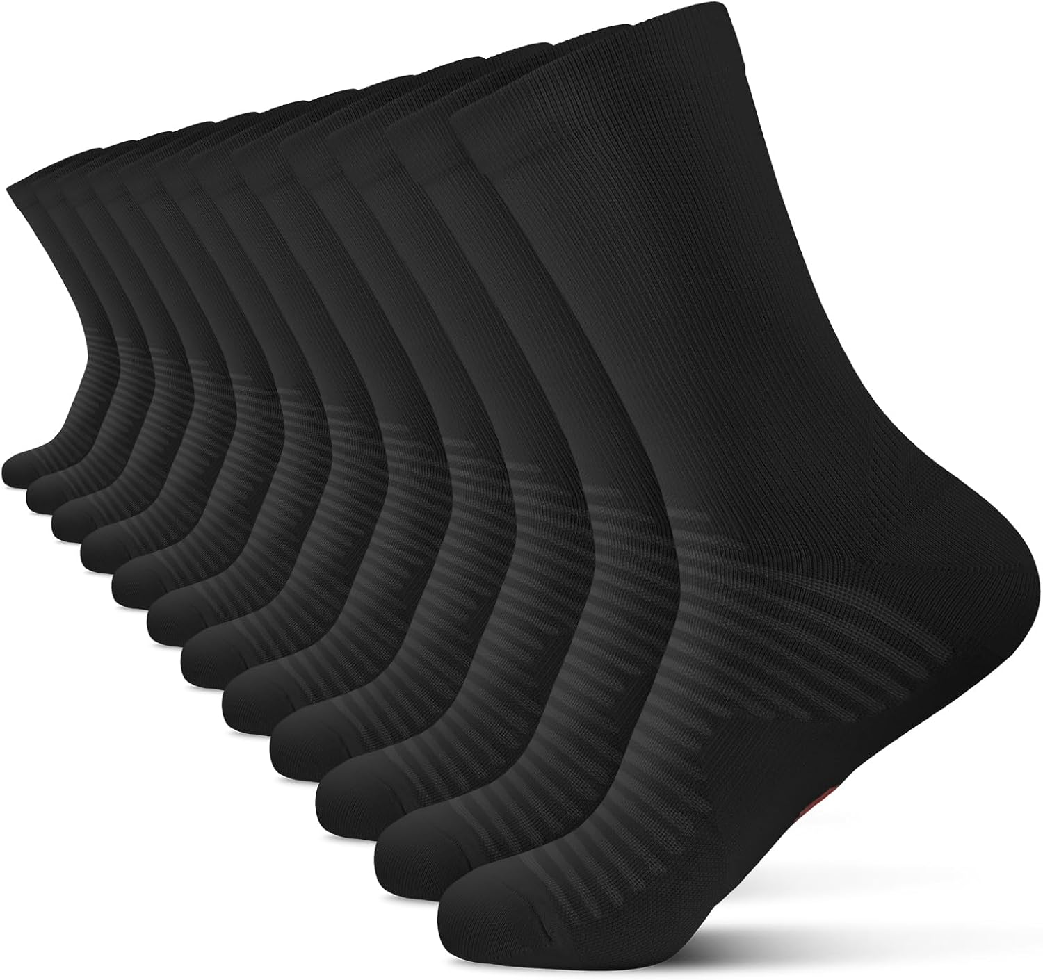 PAPLUS Compression Athletic Crew Socks (6 Pairs) for Males & Girls