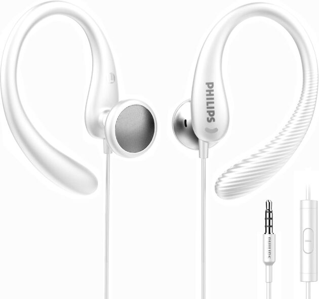 PHILIPS Over The Ear Earbuds, Versatile Wrap Round Earbuds, Round Ear Headphone...