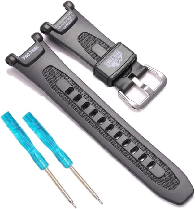 RCNZWQB Rubber Alternative band Suitable with Casio PRG-240 PRG-40 Pathfinder ...