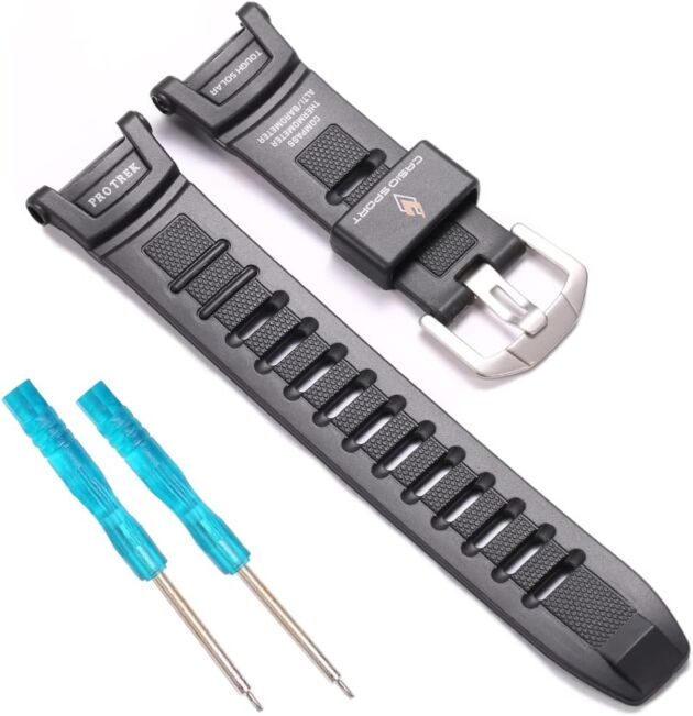 RCNZWQB Rubber band Substitute for Casio PRG-130-1V, PRW-1500-1V 10290980 Males S...