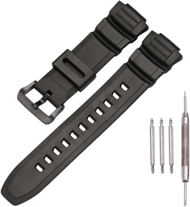 Resin Watchband Suitable with Casio Males's MCW100H WS220 Alternative Strap Oran...