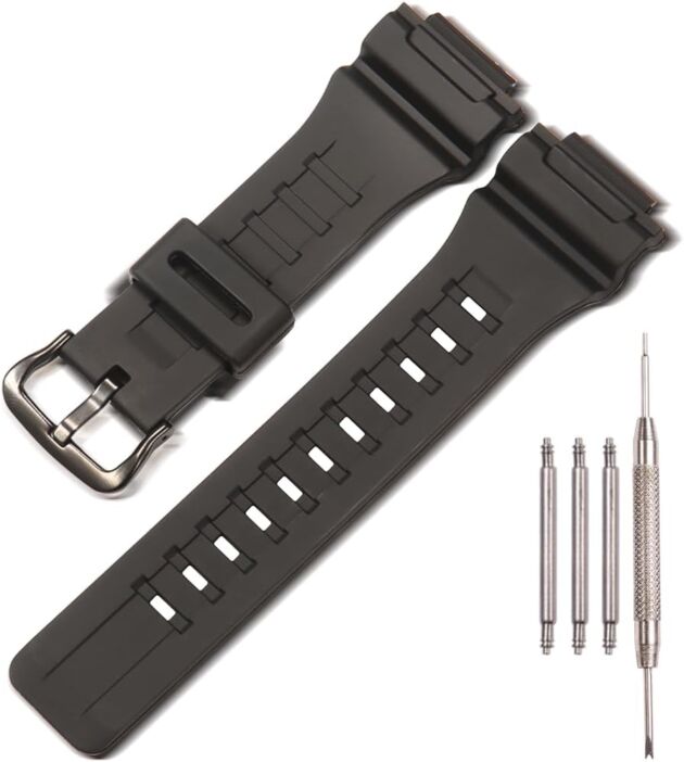 Resin strap Appropriate with Casio AEQ110BW AQ-S810 W735H AQ-S800W watch band met...