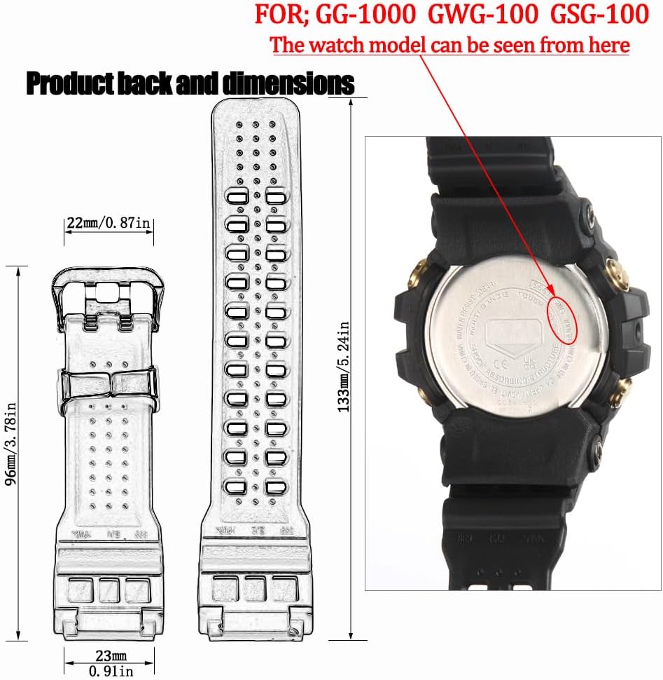 Resin strap Suitable with Casio G-Shock Grasp of G Mudmaster GG-1000 GWG-100 ... - Image 2