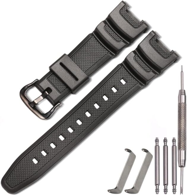 Resin watch band Substitute for Casio SGW-100 Waterproof sports activities watch strap