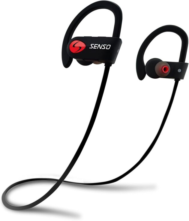 SENSO Bluetooth Headphones, Greatest Wi-fi Sports activities Earbuds w/Mic IPX7 Waterproof H...