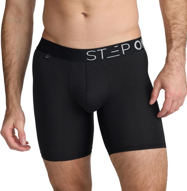 STEP ONE Mens Boxer Briefs, 1 Pair, Anti Chafing Mens Underwear, Snug Moi...