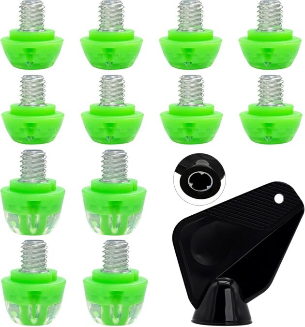 Soccer Cleat Studs, Alternative TPU Soccer Spikes with Wrench, Light-weight & D...