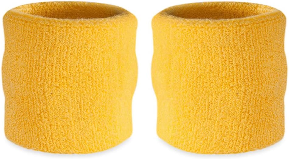 Suddora Wrist Sweatbands, Absorbent and Breathable Thick Cotton Bands for Workin...