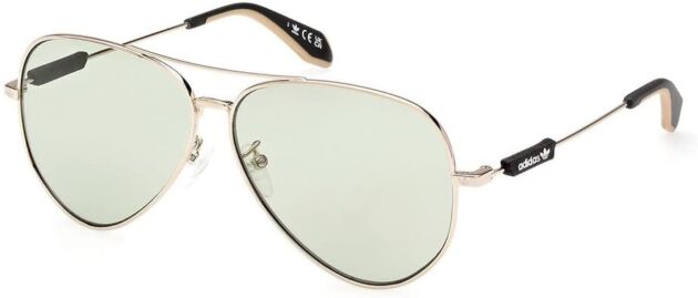 Sun shades Adidas Originals OR 0085 28N Shiny Rose Gold/Inexperienced